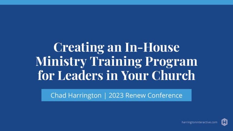 Leadership Training Within Your Church: Creating an In-House Program